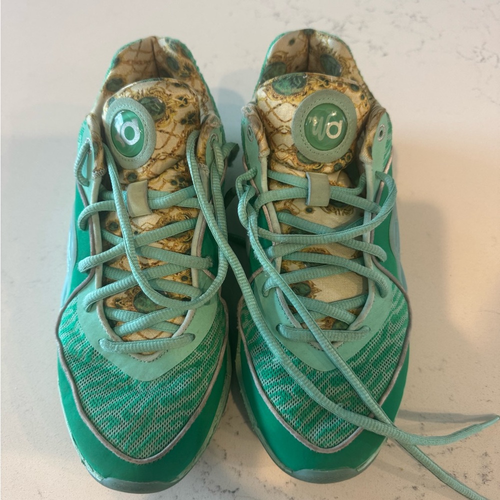 Nike Green and Tan Athletic Shoes